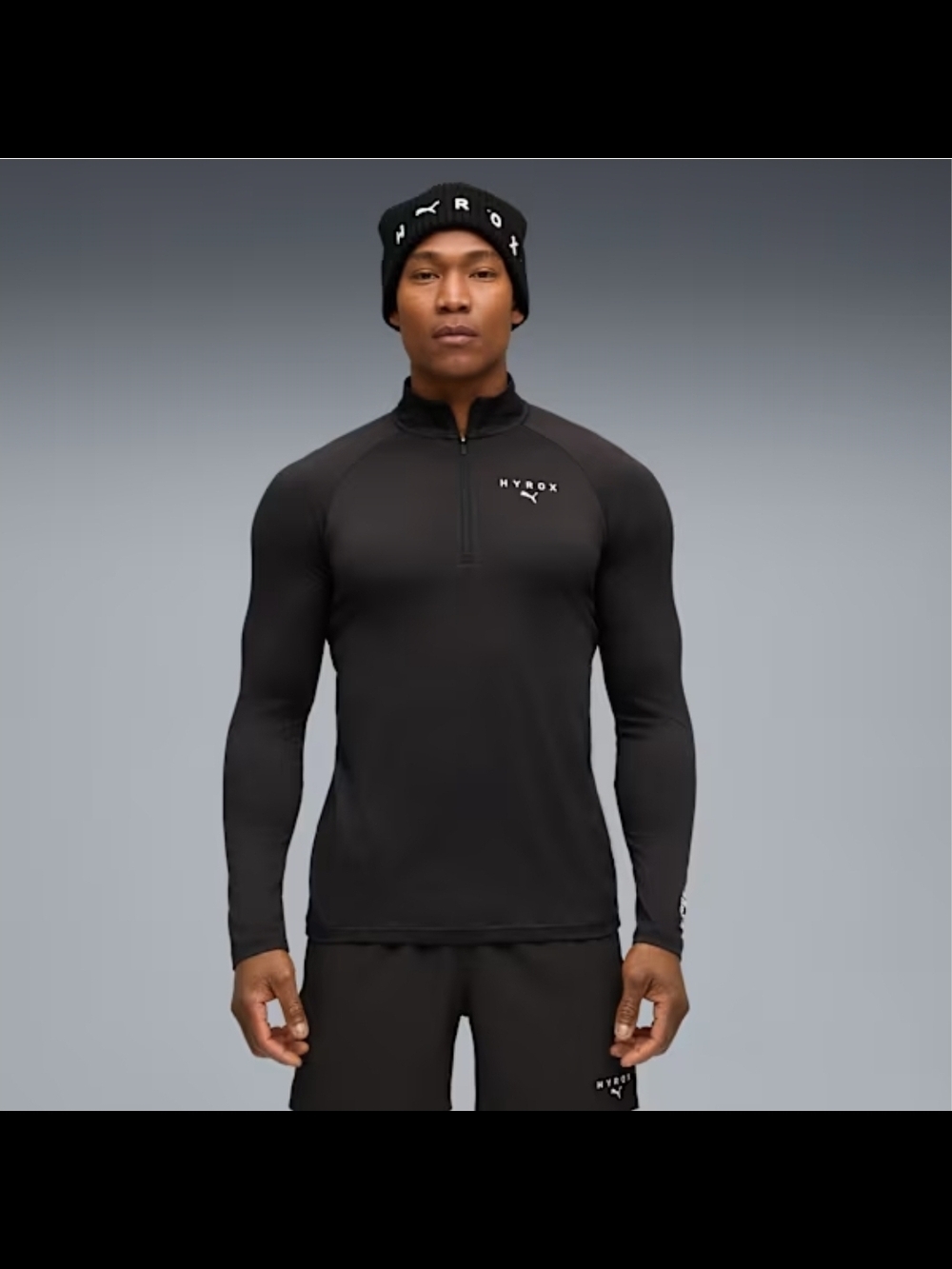 Puma Black HYROX Quarter-Zip Performance Top